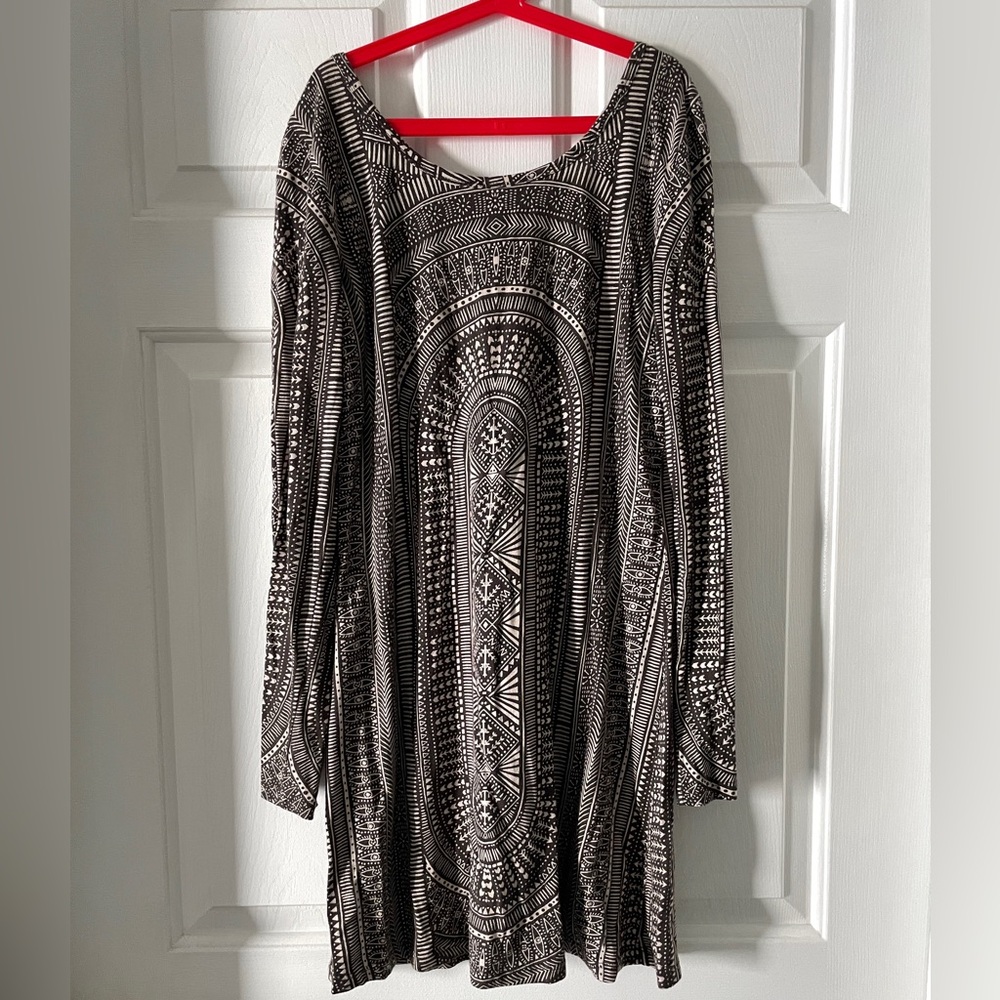 Billabong Setting Free Long Sleeve Cotton Mini Dress Size S